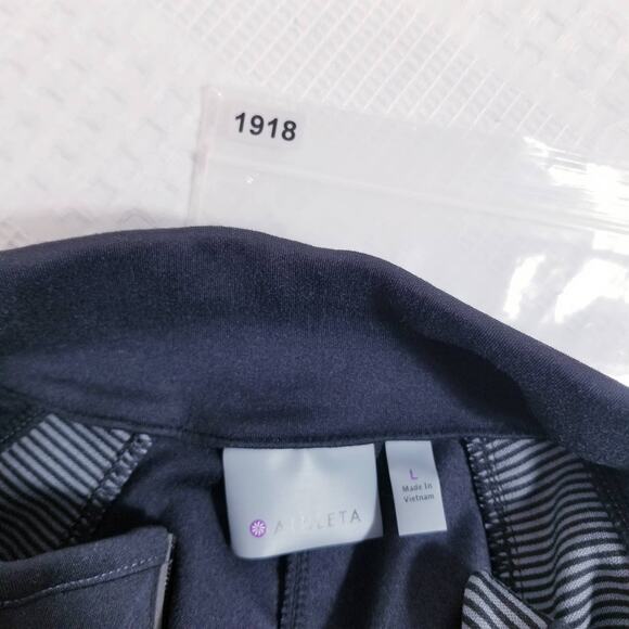 Athleta Activewear 1/2 Zip Stripe Pull Over with Pockets - Picture 8 of 11